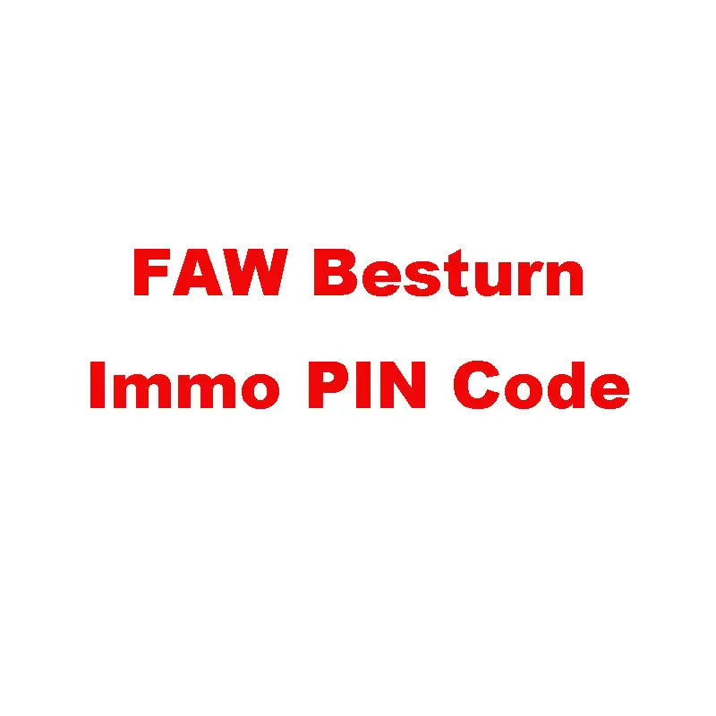 Faw Besturn Immo Pin Code, Sc Code, Incode Calculation Service 1
