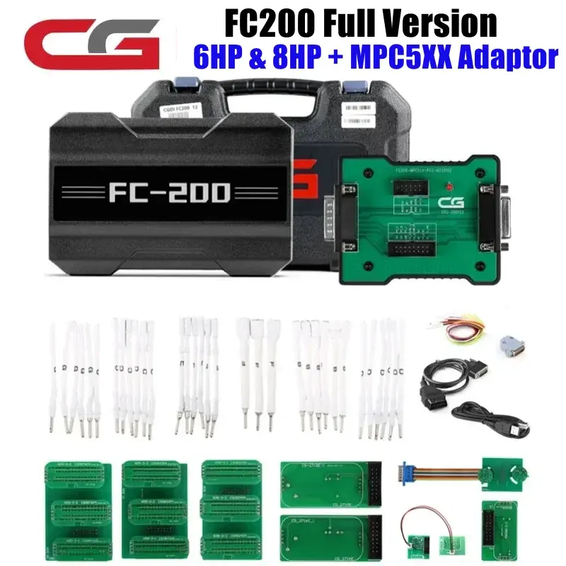 Fc200 Ecu Programmer Full Version With 6Hp 8Hp/Msv90/N55/N20/B48/B58 And Mpc5xx Adapter Set For Edc16/Me9.0 1