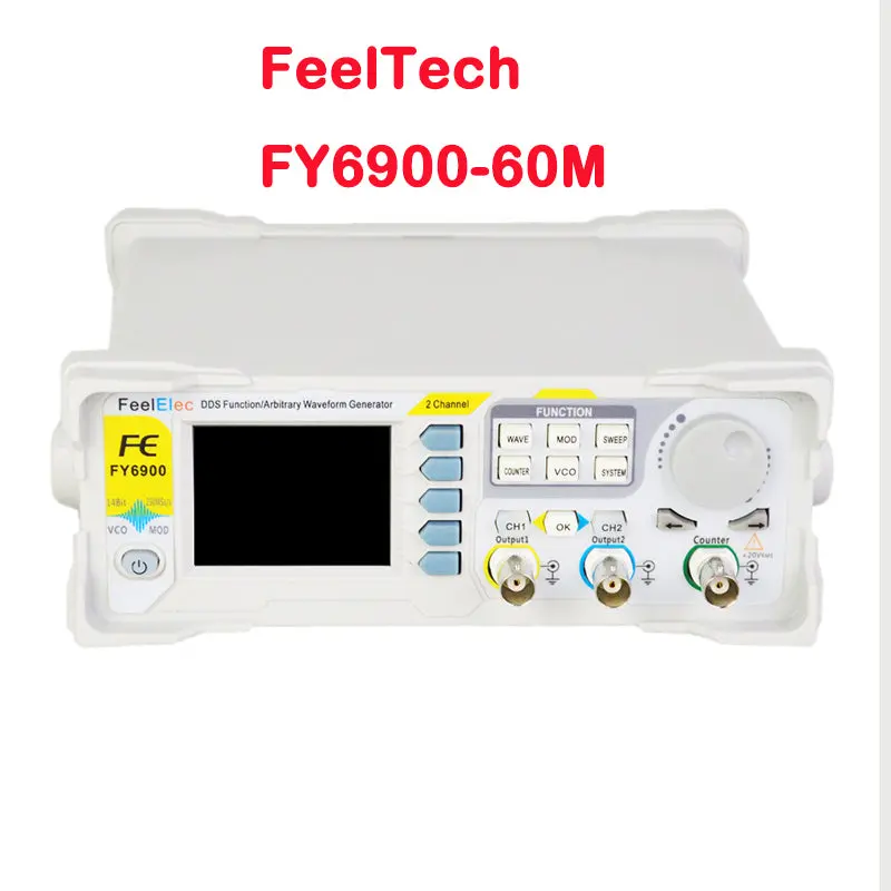 Feeltech Fy6900 20M-60M Function Signal Generator High Precision Digital Dds Dual-Channel Function Signal/Arbitrary Waveform Generator 4