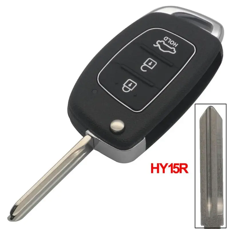 Flip Remote Key Shell Case For Hyundai Solaris Ix35 Ix45 Elantra Santa Fe Verna Solaris 3 Buttons Hy15r 1