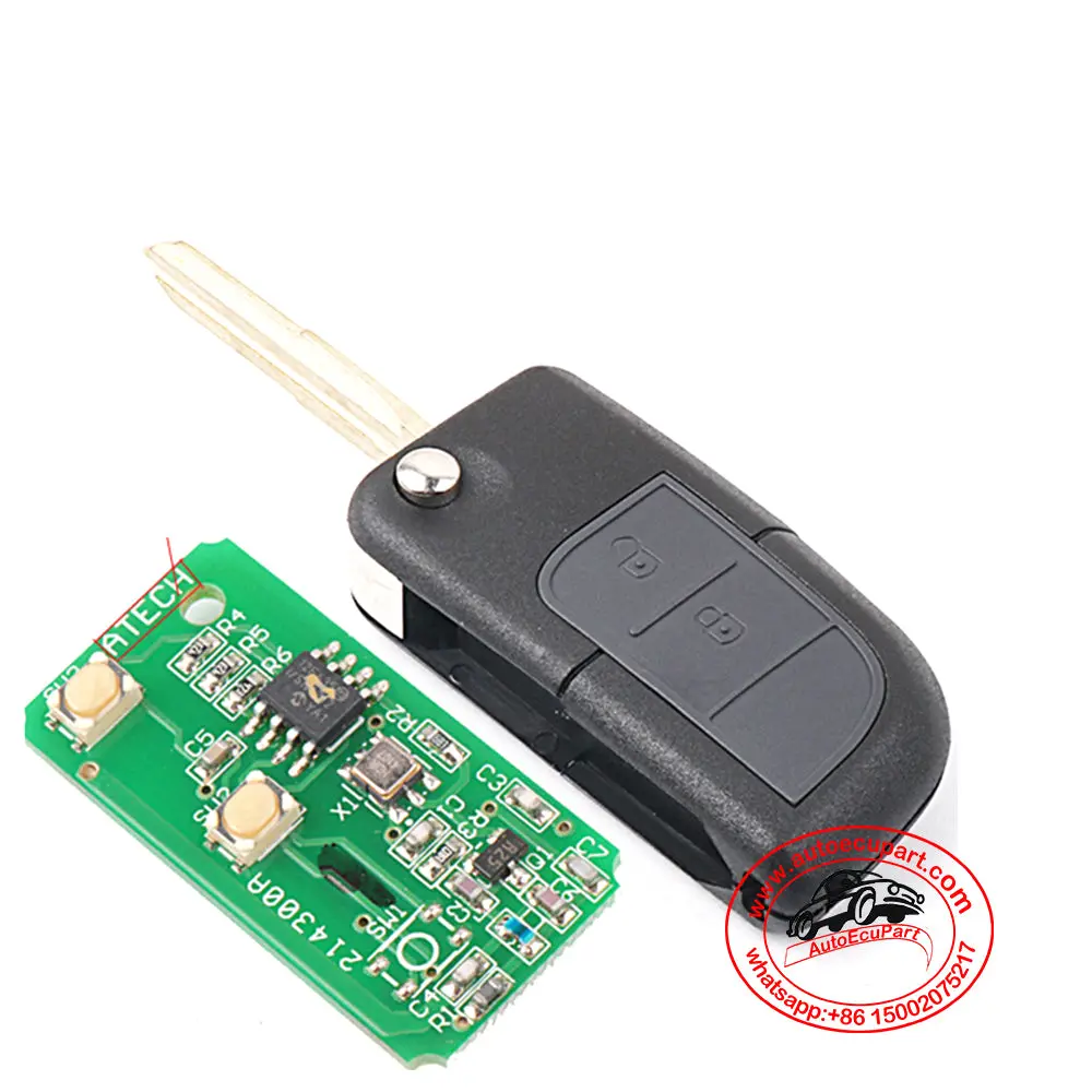 Flip Remote Key 433Mhz 2 Button For Changan Alsvin Atech 1