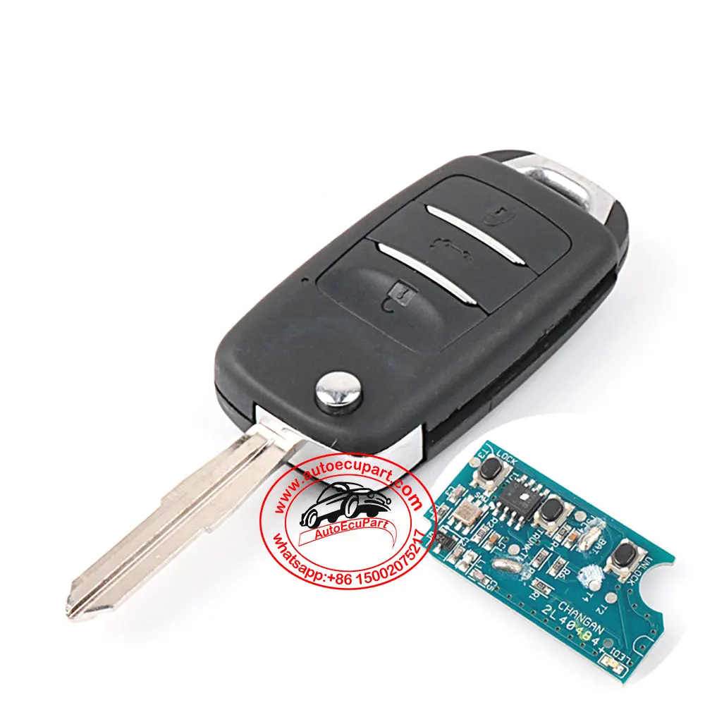 Flip Remote Key 433Mhz 3 Button For Changan Benben Mini 2014 1