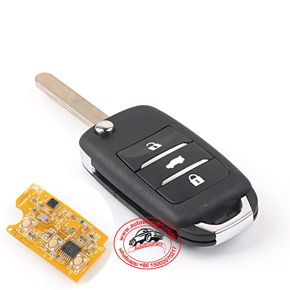 Flip Remote Key 433Mhz 3 Button For Changan Cs75 2014 1