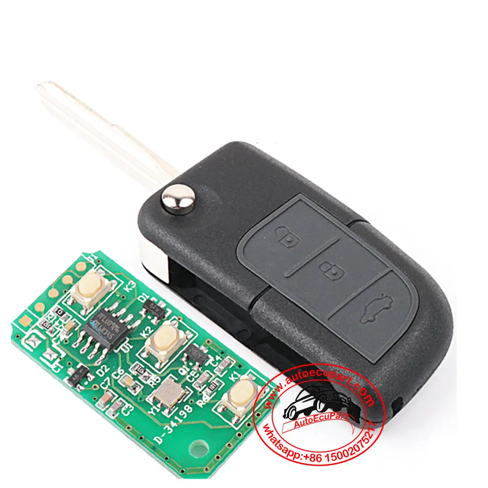 Flip Remote Key 433Mhz 3 Button For Changan Zhixiang 1