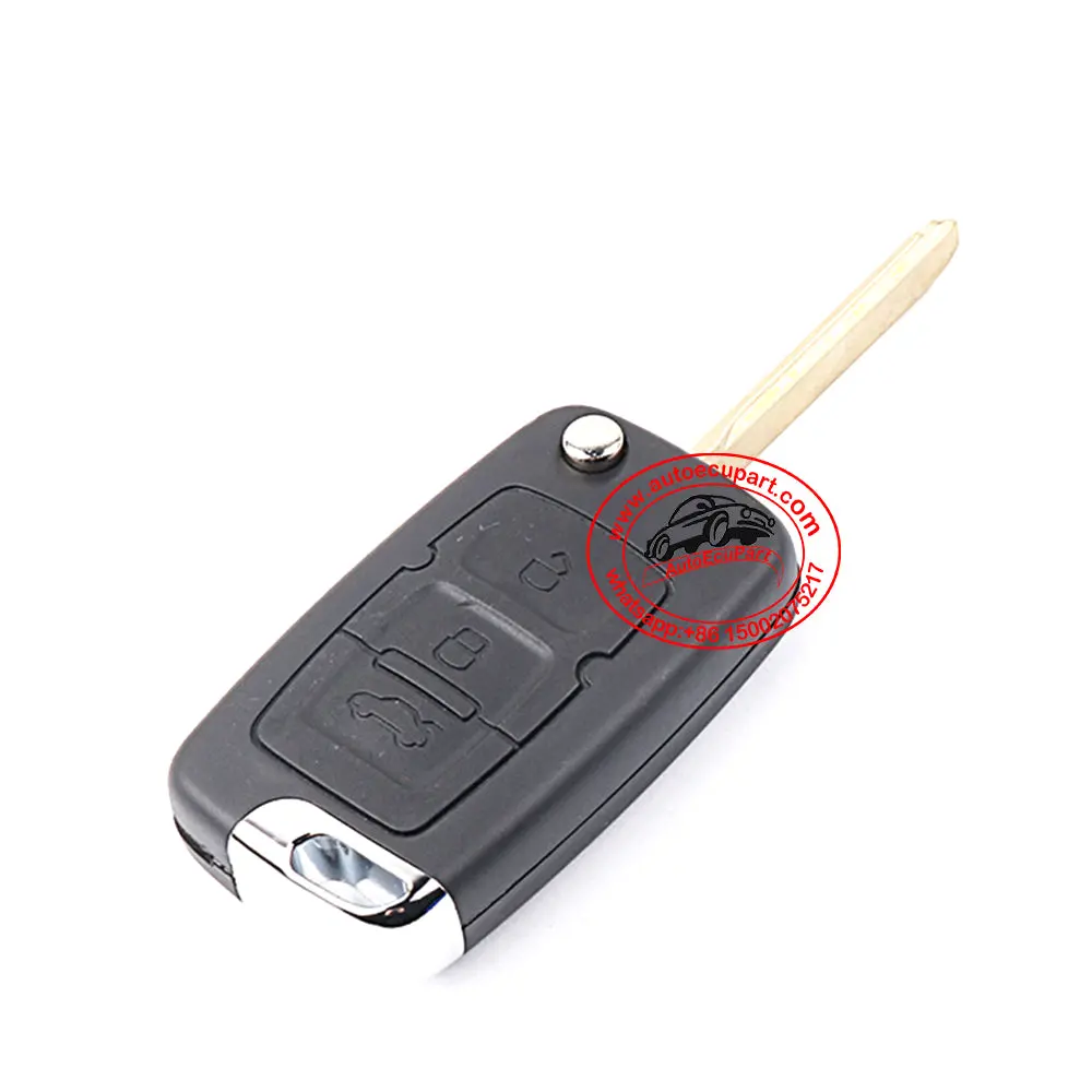 Flip Remote Key 433Mhz Id46 3 Button For Geely Emgrand Ec7 (Tri-Ring Auto Electric) 1