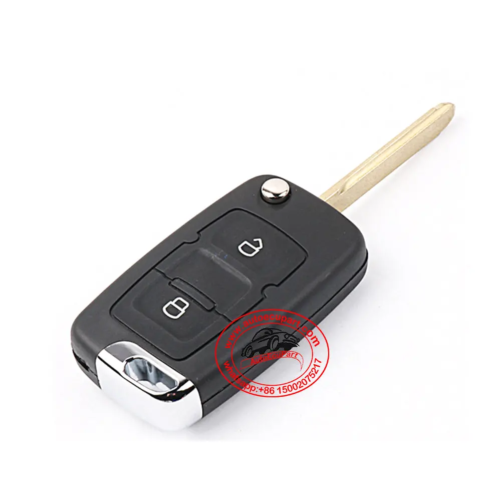 Flip Remote Key 433Mhz Id46 Chip 2 Button For Geely Vision 2 1