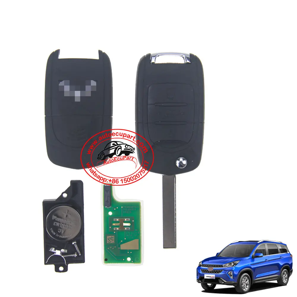 Flip Remote Key 433Mhz Id47 3 Button For Chevrolet Captiva Sgmw Saic-Gm Wuling S3 Wang Honkon 2014 1