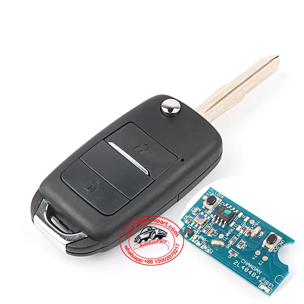 Flip Remote Key 433Mhz 2 Button For Changan V3 B501 2015 1