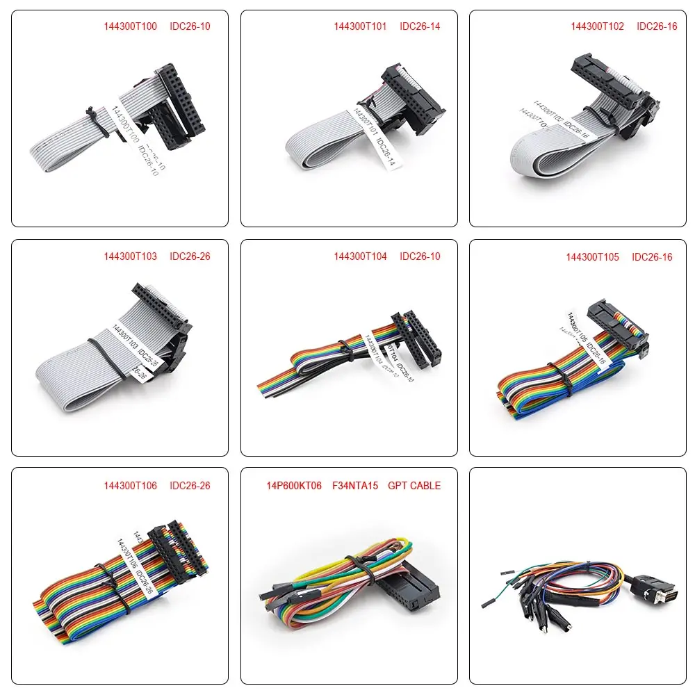 Full Cable Kit For Ktag Kess Pcmflash Ktmflash Chip Tuning Programmer 144300T100, 144300T101, 144300T102, 144300T103, 144300T104, 144300T105, 144300T106, 14P600kt06, F34nta15 1