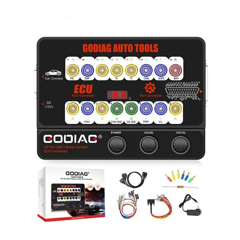 Godiag Gt100 Obdii Break Out Box Obd Breakout Pinout Ecu Connector 1