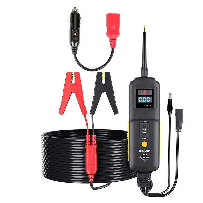 Godiag Gt101 Pirt Power Probe Vehicle Electrical System Test Diagnosis/ Fuel Injector Cleaning Dc 6-40V (Include Cigarette Lighter Cable) 1