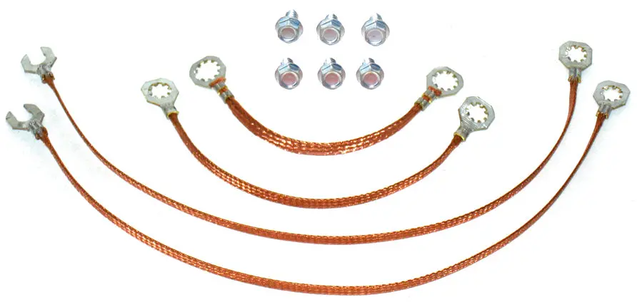 1969 69 Camaro Nova Ground Strap Set With Hardware 1
