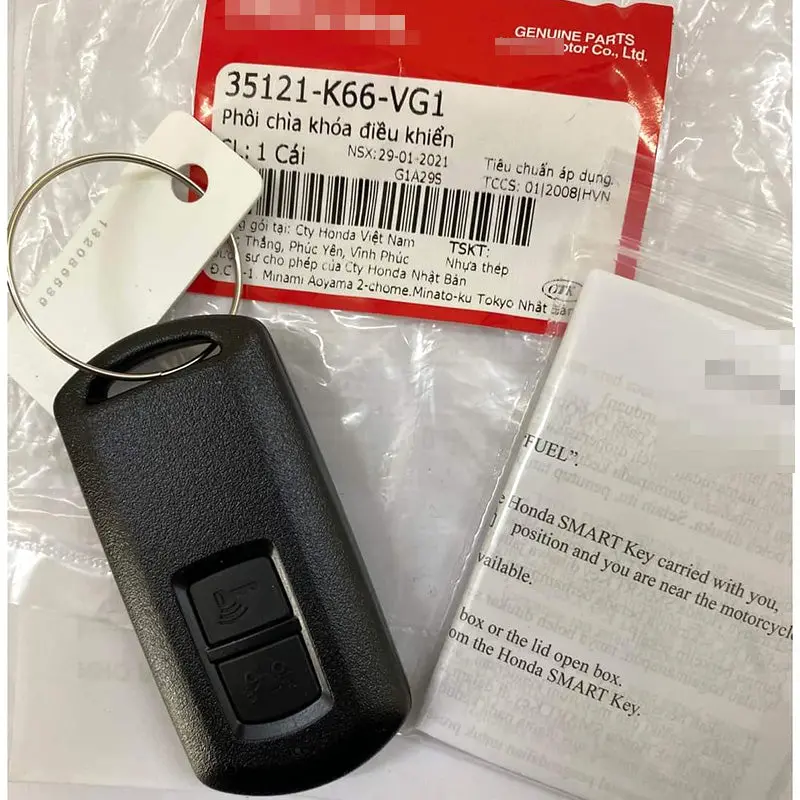 Genuine 35121-K66-Vg1 Smart Key 433.92Mhz 47 Chip Fob For Honda Lead125 2018-2020 1
