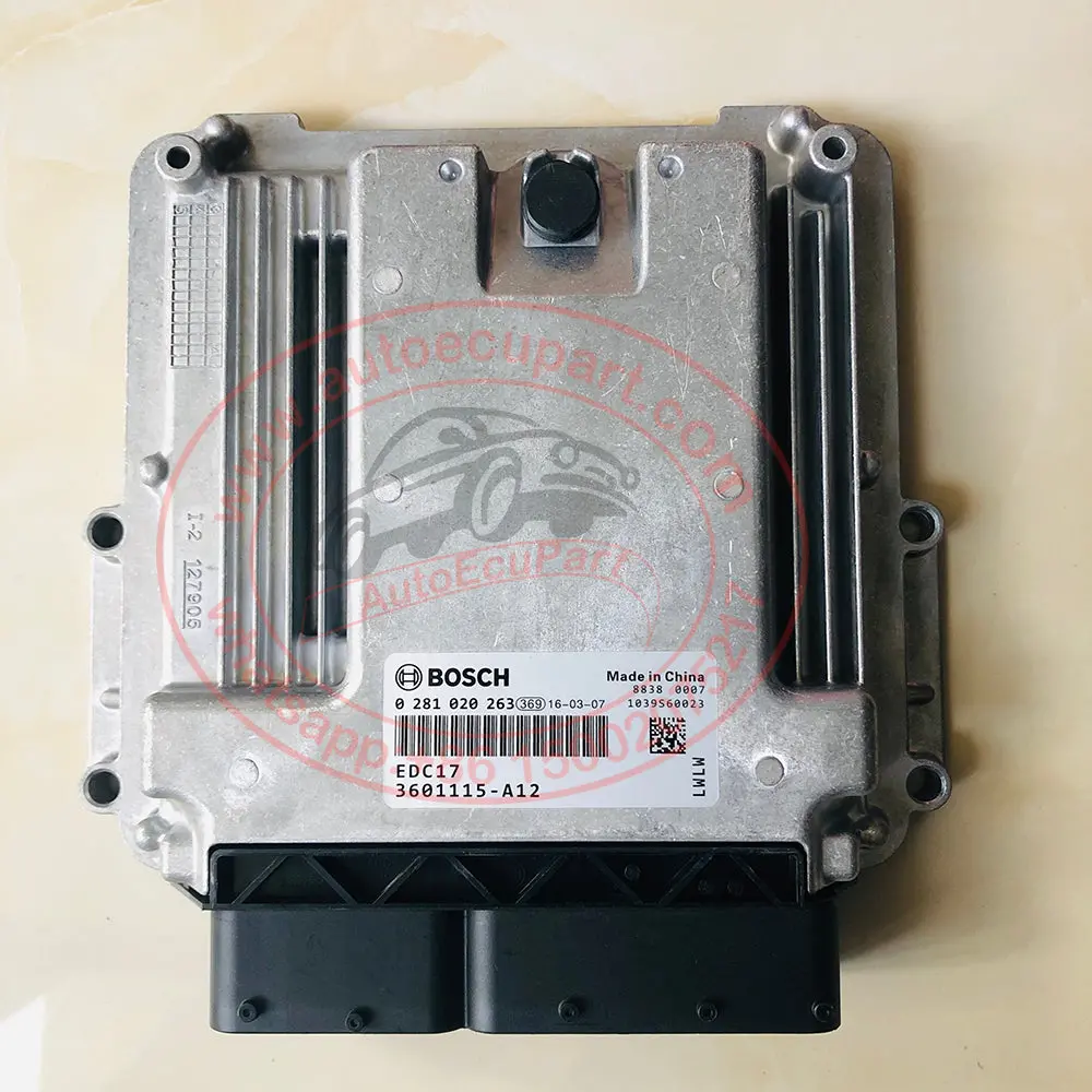 Genuine Edc17 3601115-A12 0281020263 Engine Computer Ecu Ecm Electronic Control Unit For Xichai Faw 1