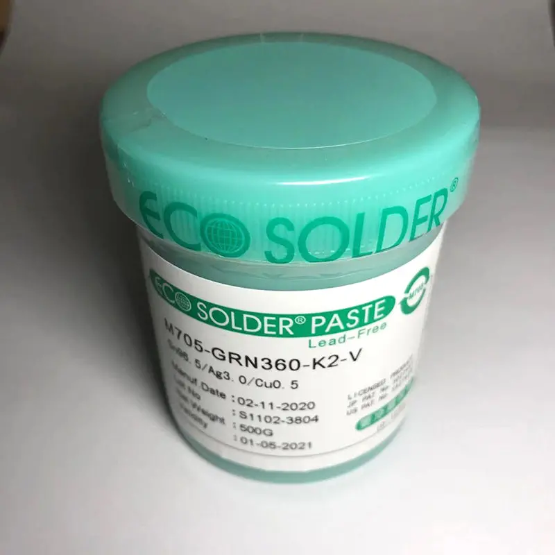 Original Senju M705-Grn360-K2-V Lead-Free High Temperature Sn96.5Ag3cu0.5 Solder Paste Sac305 1