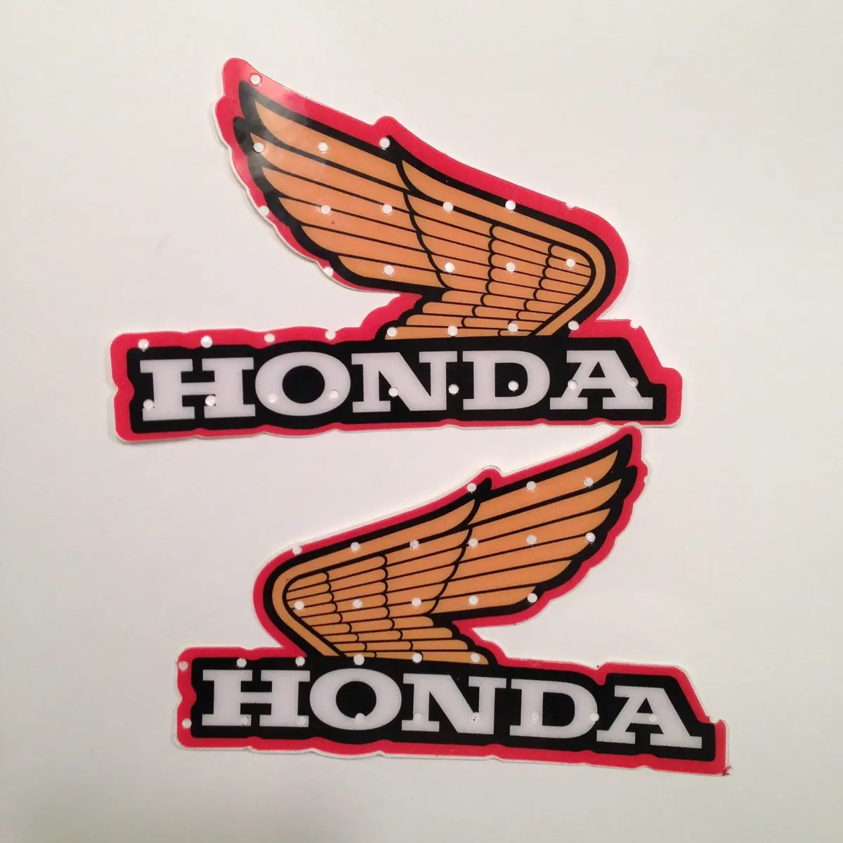 Honda, 1980'S (Early 80'S), Perforated Large Wing Tank Decals, Reproduction 1