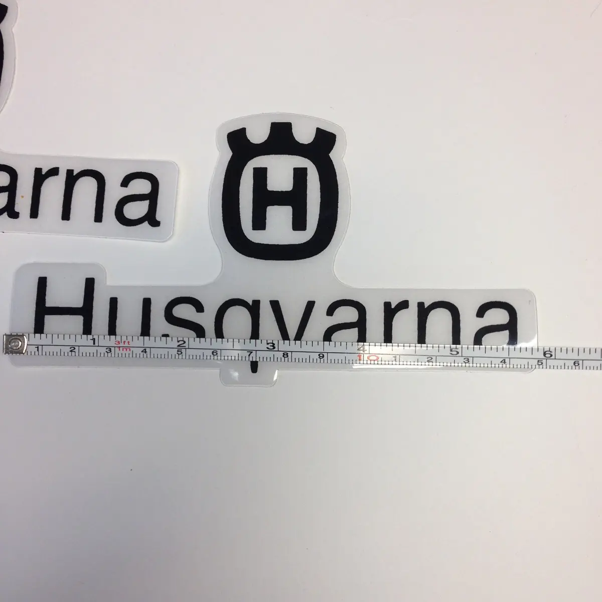 Husqvarna, 1974-77, Black Logo Tank Decals, Reproduction 2