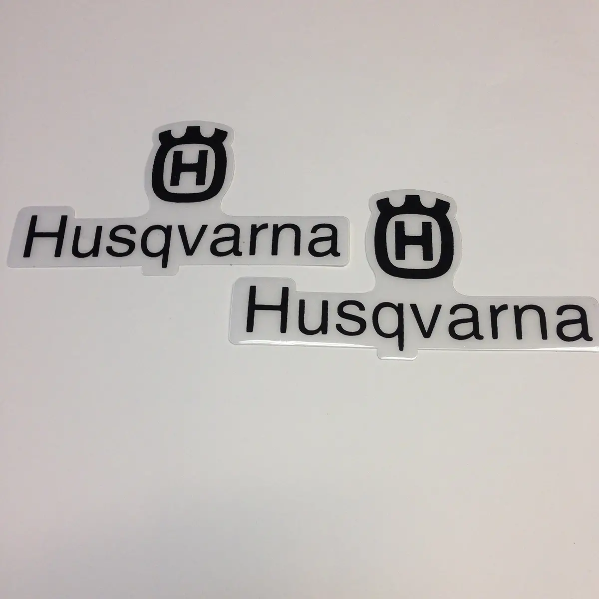 Husqvarna, 1974-77, Black Logo Tank Decals, Reproduction 1