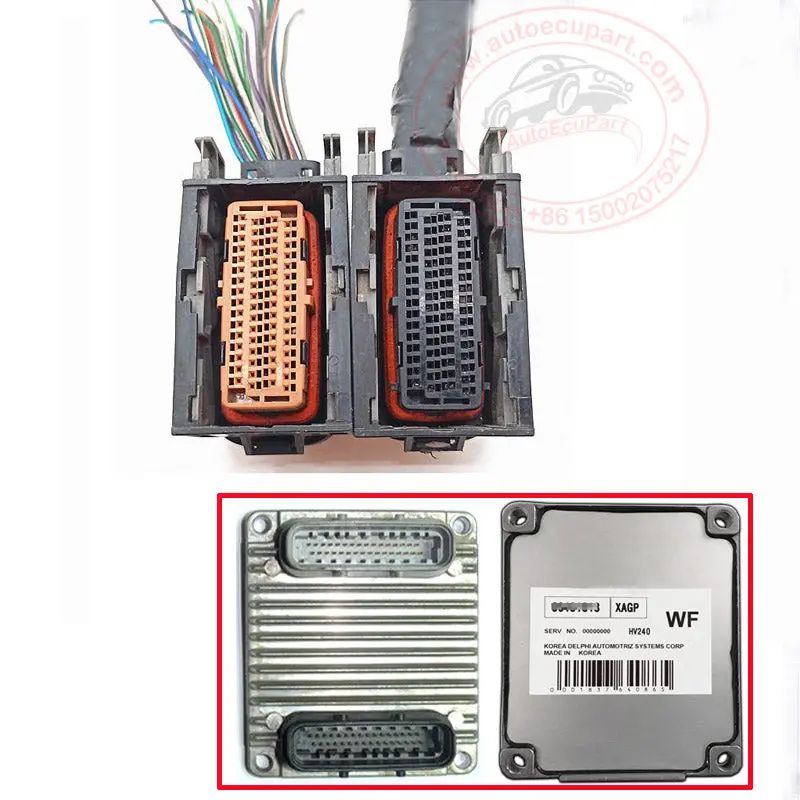 2Pcs/Kit Hv240 Ecu Connectors With Harness Cable For Chevrolet Aveo Daewoo (For Ecm 96491311 96492440 96817488 25190087 96394310 25186278 96442956 96486974 1