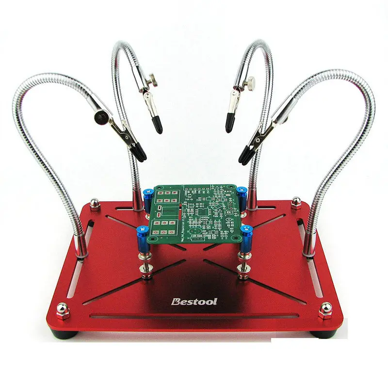 Helping Hands Soldering Station Tool Pcb Circuit Board Holder Fixed Clips With 4 Flexible Universal Arms 1