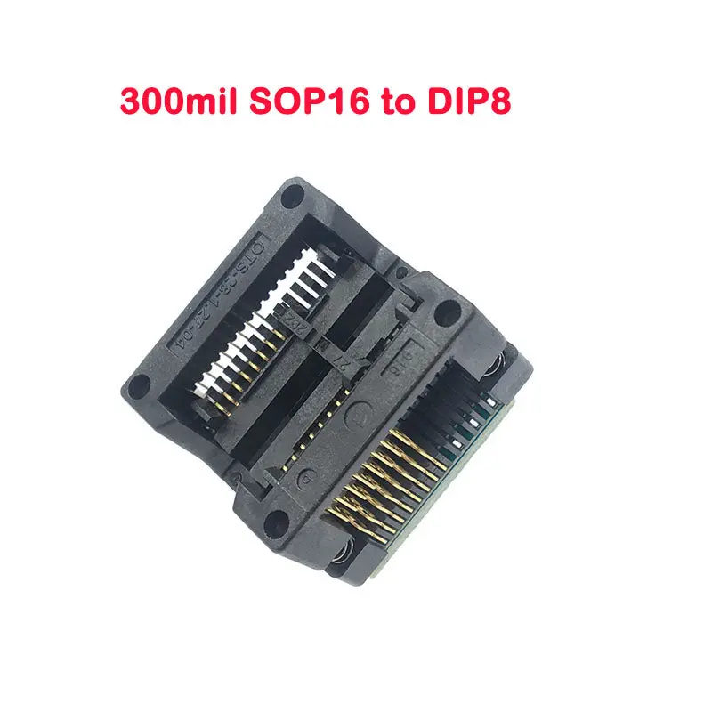 High Quality 300Mil Sop16 To Dip8 Ic Socket Adapter Suitable For Ezp2010 Ezp2013 Ch341a Tl866cs Tl866a Programmer 1