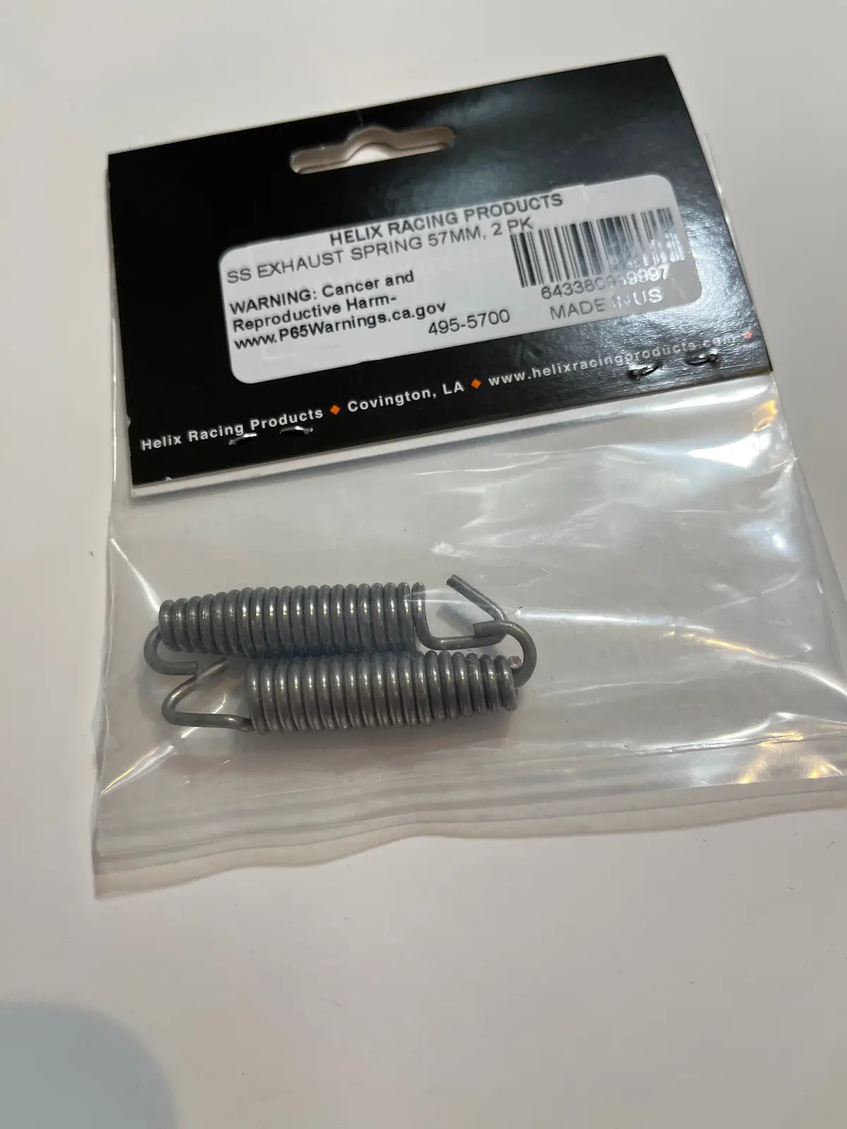 Can Am Exhaust Spring 57 Mm Stainless Steel W/Swivel, 2 Pieces 1