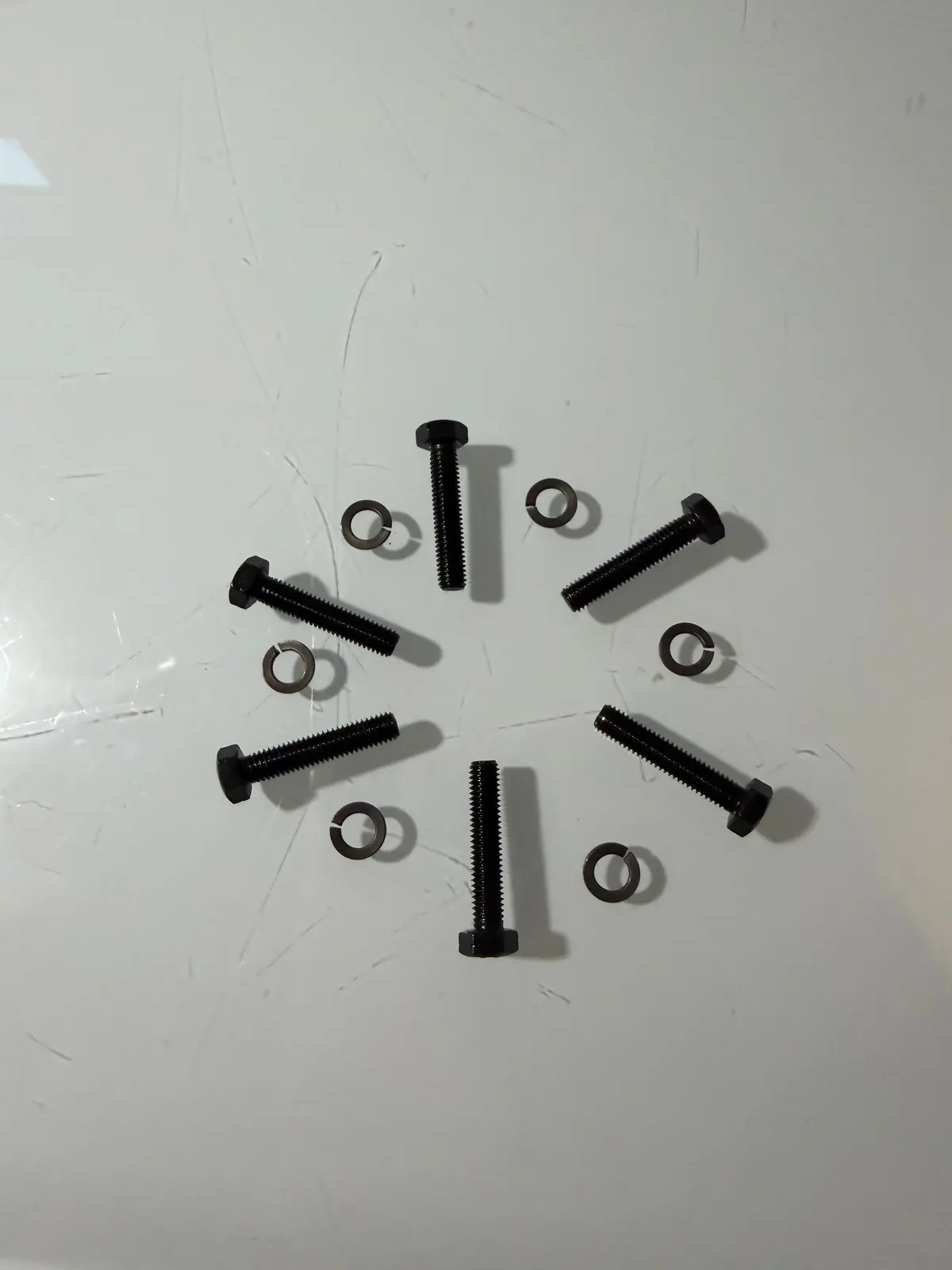 Can Am, Bolt And Lock Washer For Clutch Basket Retaining Plate, Set Of 6 - New! 1