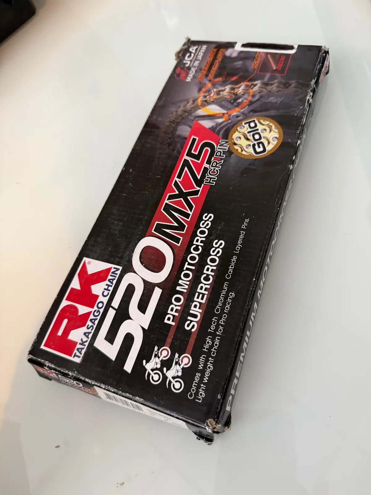 Motocross Chain, Rk520mxz-120 L, Non Seal Clip Style Gold - New! 1