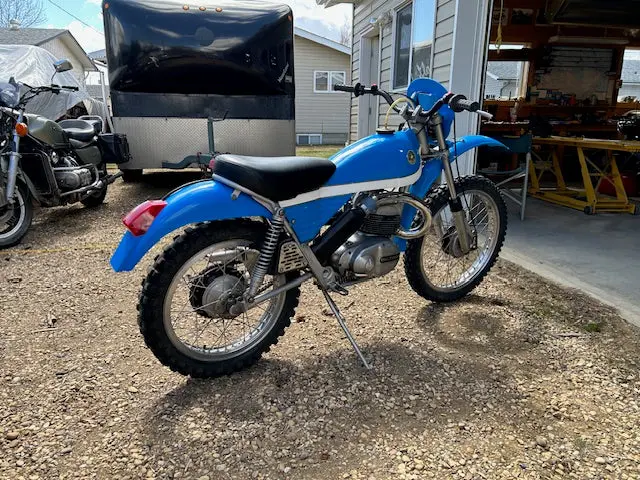 It Preston Petty Vintage, Universal Rear Fender, With Taillight Assembly, Bultaco Blue-  Sale! 1