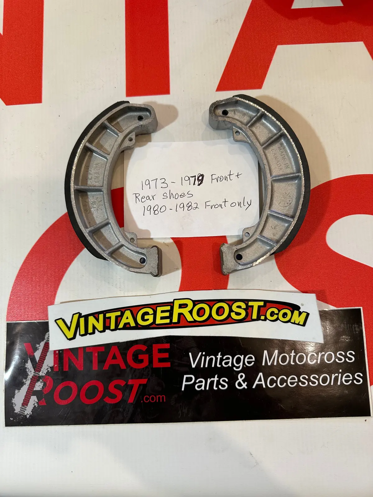 Can Am, Brake Shoes,  1973-79, Sold As A Pair, Regular Thickness, See Below For List, New! 1