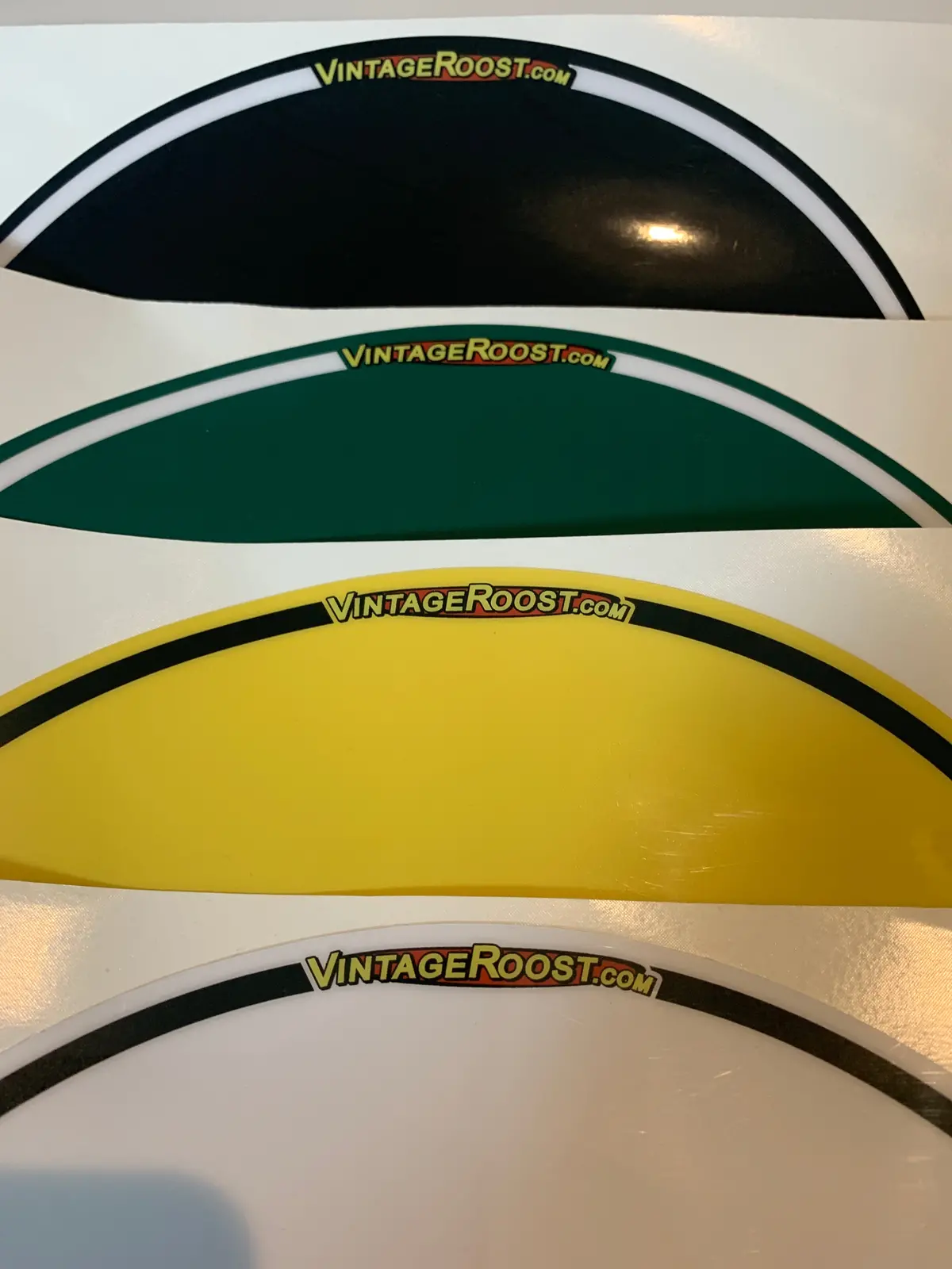 Oval Number Plate Background Decal, White, Black, Yellow And Green Available 1