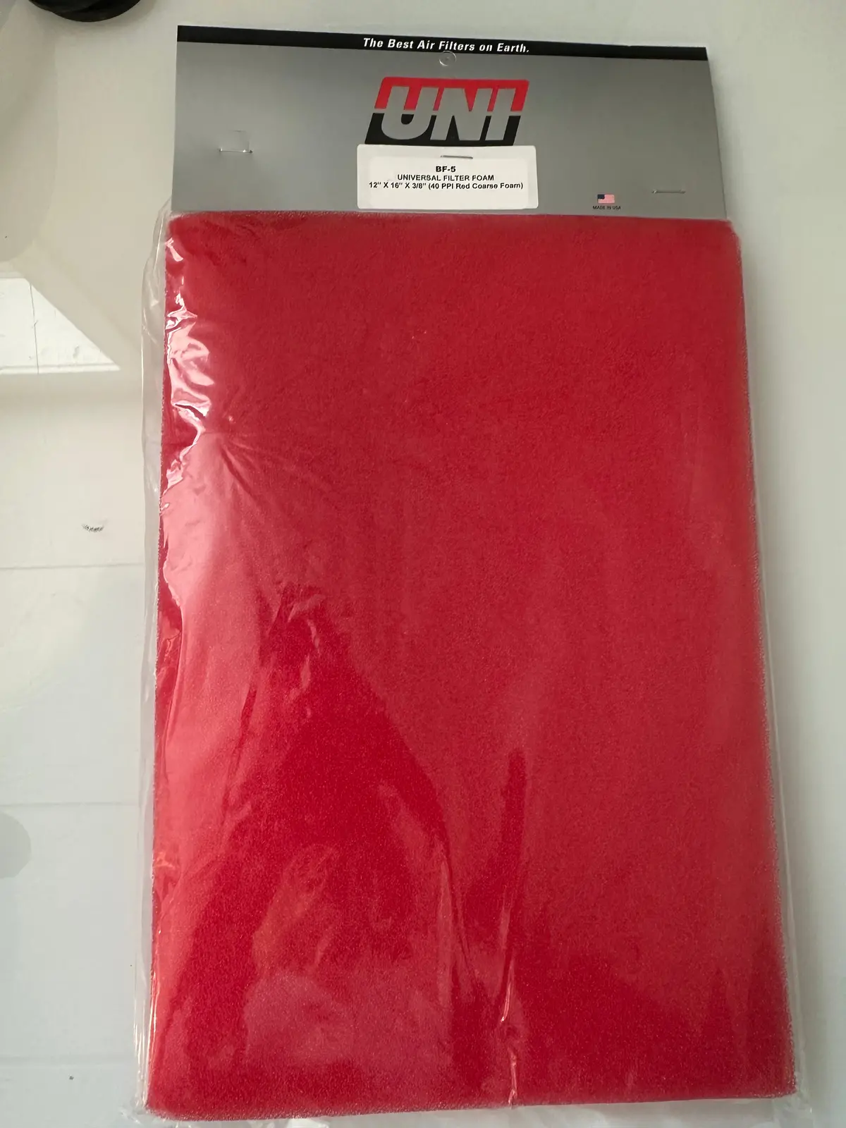 Universal Air Filter Foam, 40 Ppl Red Coarse Foam - New! 1