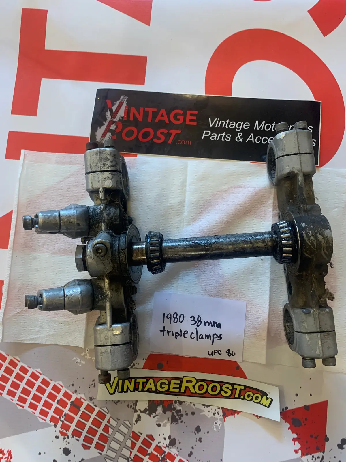Can Am,  1980 38 Mm Triple Clamps, Used Parts 1