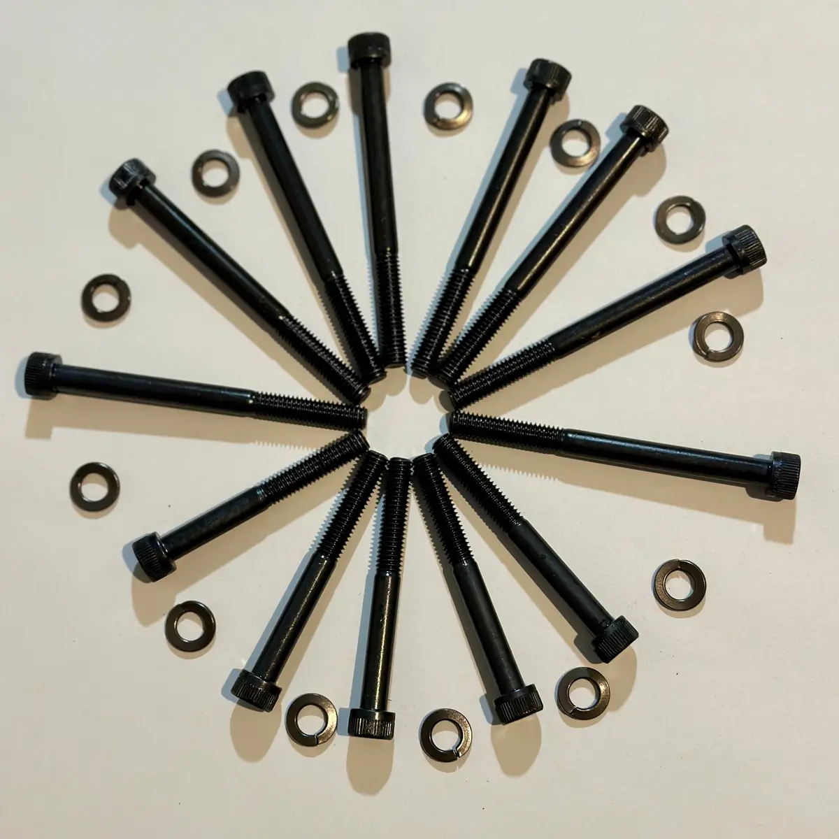 Can Am Case Bolts, 370/400, Set Of 13 With Lock Washers, Black 1