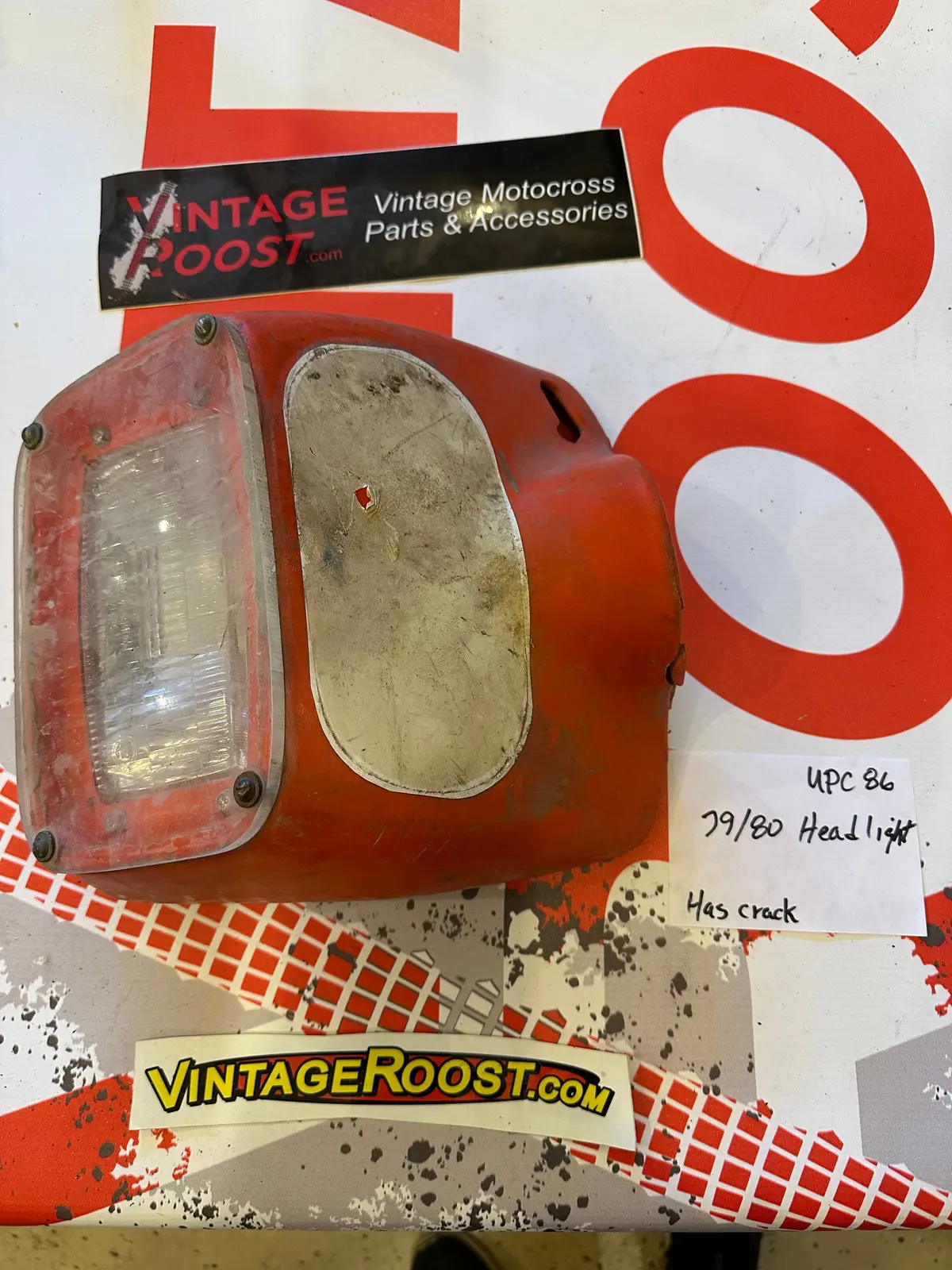 Can Am, 1979-80 Headlight, Has Crack,  Used Parts 1