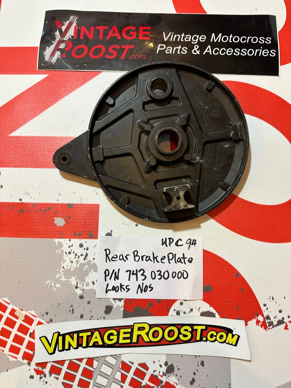 Can Am, Rear Brake Plate P/N 743030000, Looks New, Used Parts 1