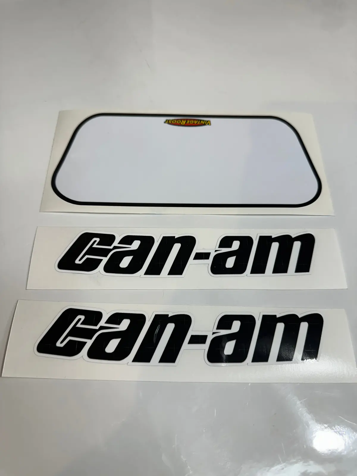 Can Am, 1979 Qualifier, Tank Decals (Scored) And Front Number Plate (W/Headlight) Reproduction 1