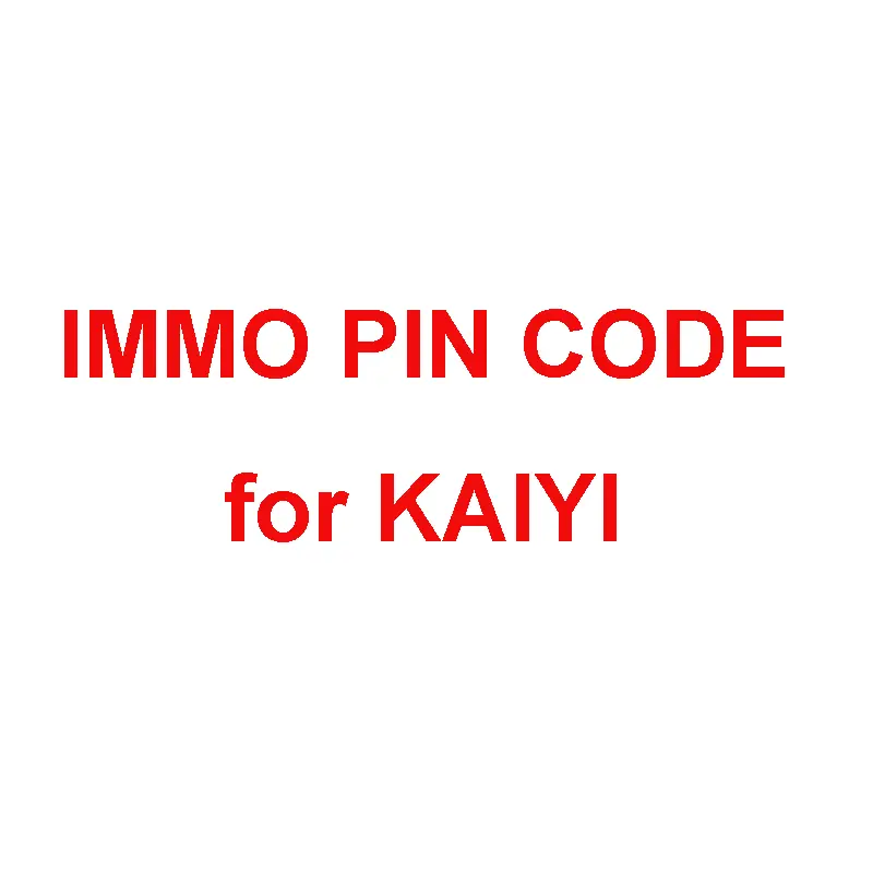 6 Digit Immo Pin Code For Kaiyi Calculation Service Online 1