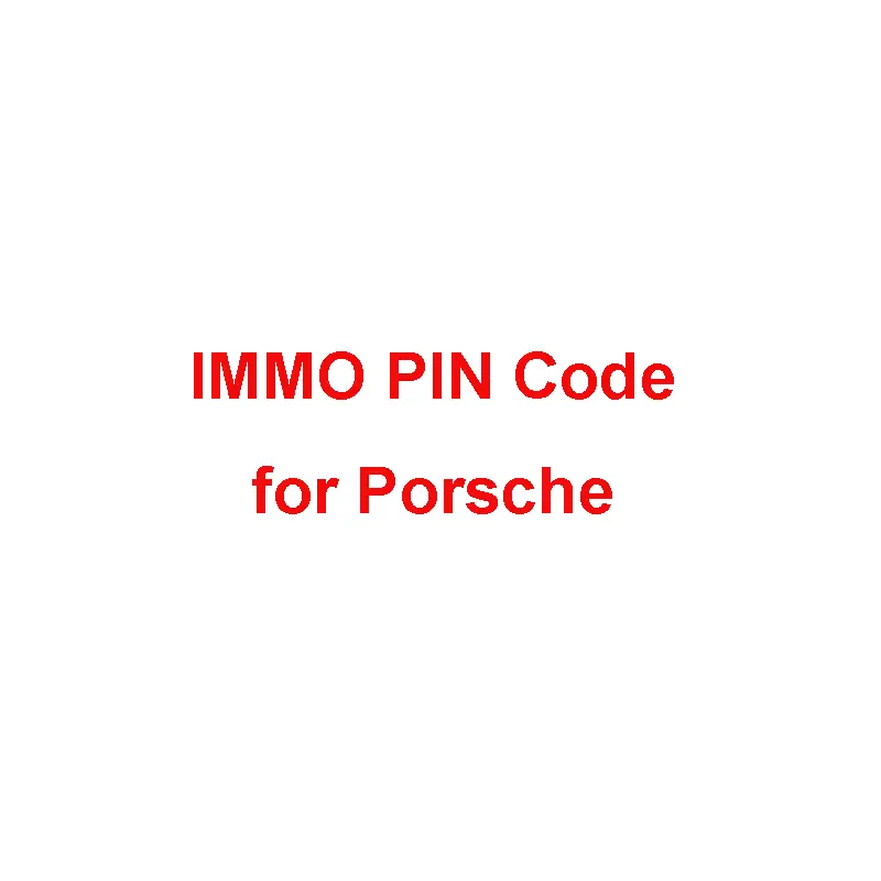 Immo Pin Code For Porsche Calculation Service 1