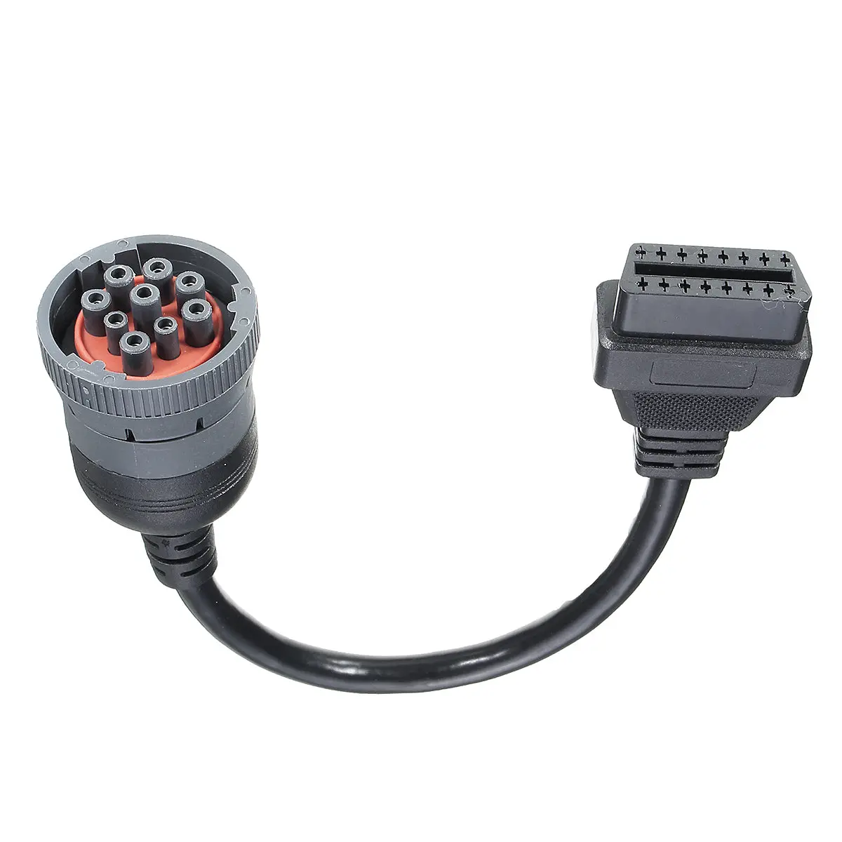 J1939 9Pin To 16Pin Female Connector Adapter For Heavy Duty Truck Diagnostic Scanner Interface 1