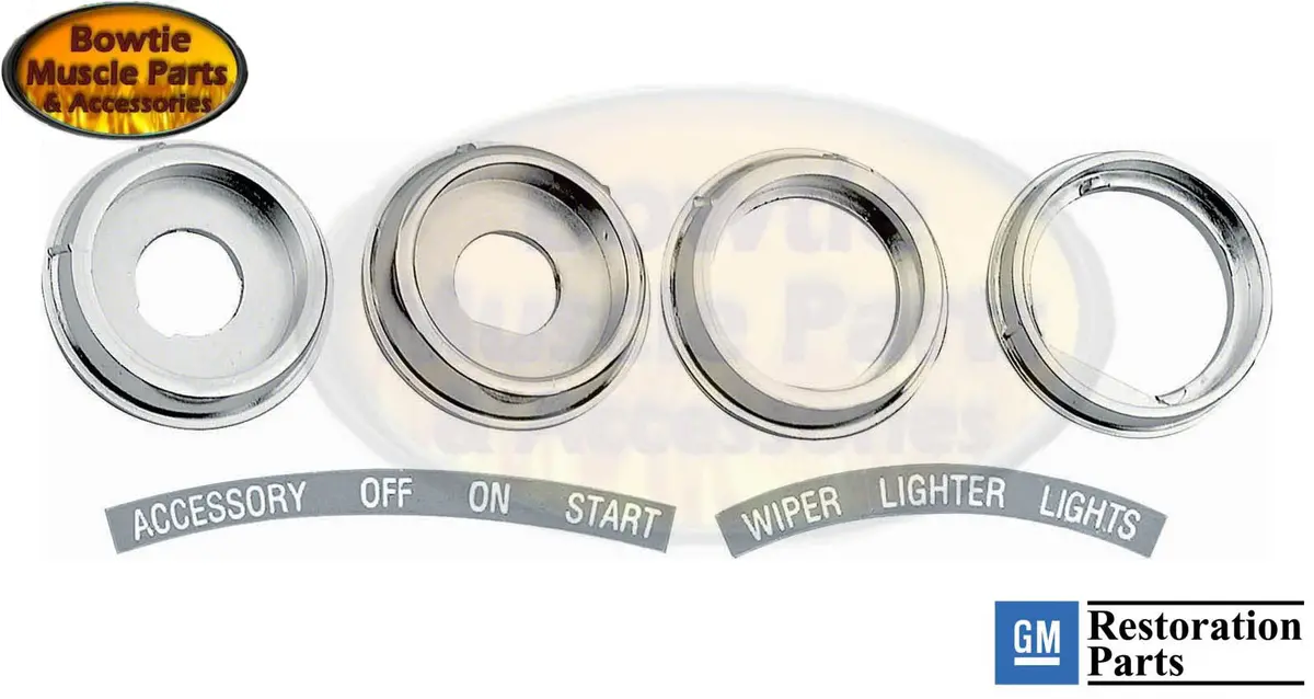 1967 Camaro Firebird Dash Control Bezel Set Ignition Wiper Lights Lighter Bezels 1