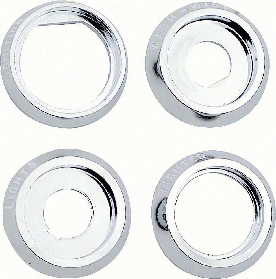1968 68 Camaro Dash Knob Bezel Set Kit Lighter Igintion Lights Wiper Bezels 4 Pc 1