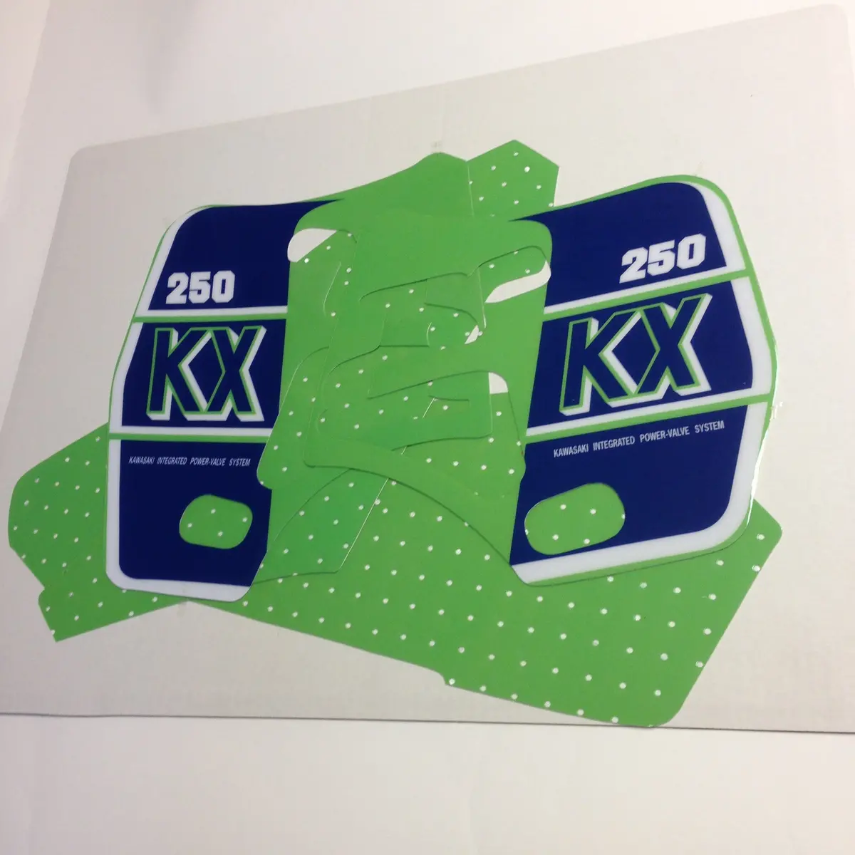 Kawasaki, 1989, Kx 250, Tank And Rad Decal Kit, Reproduction 1