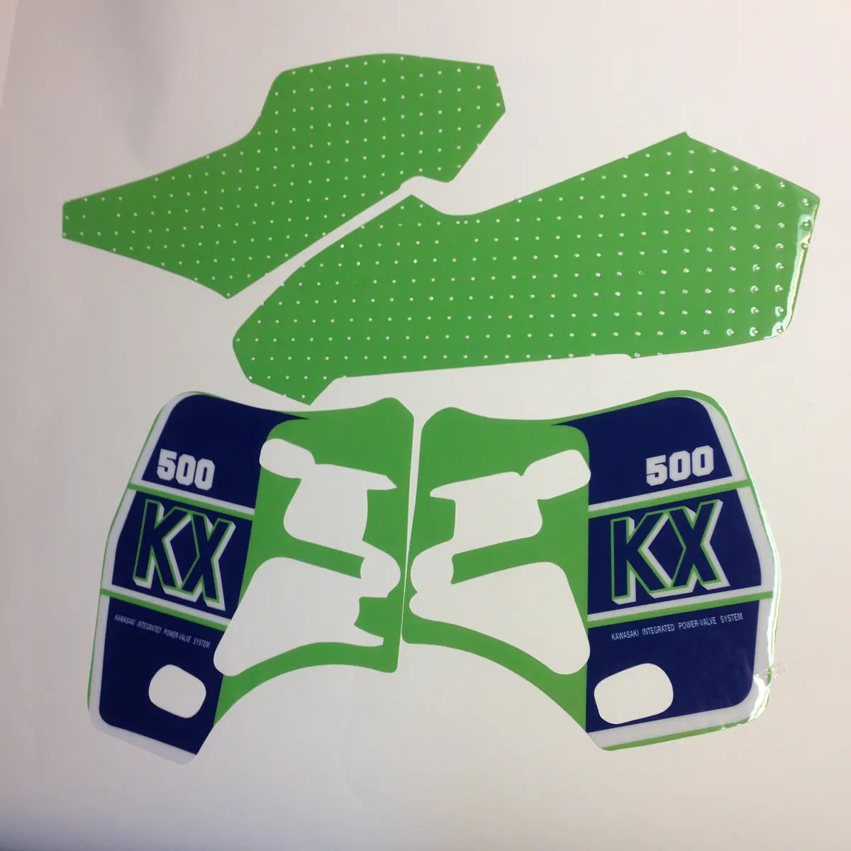 Kawasaki, 1989, Kx 500, Tank And Rad Decal Kit, Reproduction 1