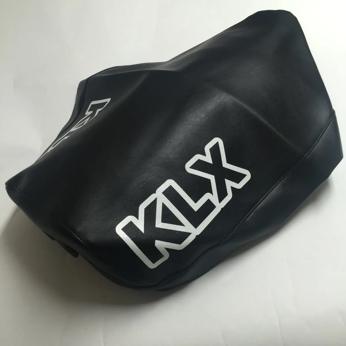 Kawasaki, 1979-83, Klx 250,  Long Seat Cover - With White Klx Outline, Reproduction 1