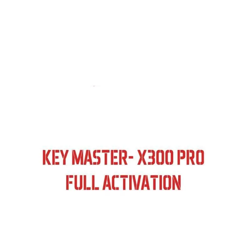 Key Master-X300 Pro Full Option Activation 1