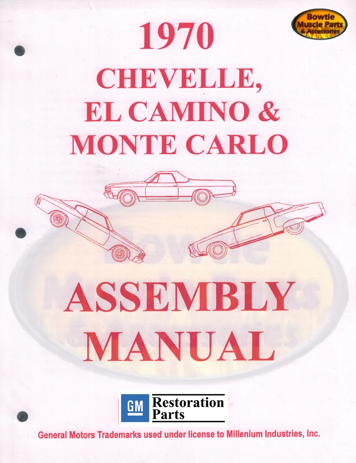 1970 70 Chevelle El Camino Monte Carlo Factory Assembly Manual 1