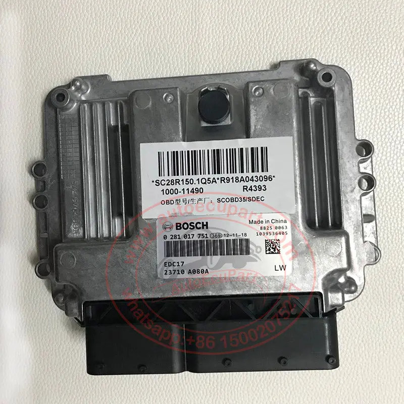 Original New Bosch Edc17 Ecu 0281017751 For Dongfeng Dfsk Truck Pickup Engine Computer Ecm (0 281 017 751) 1