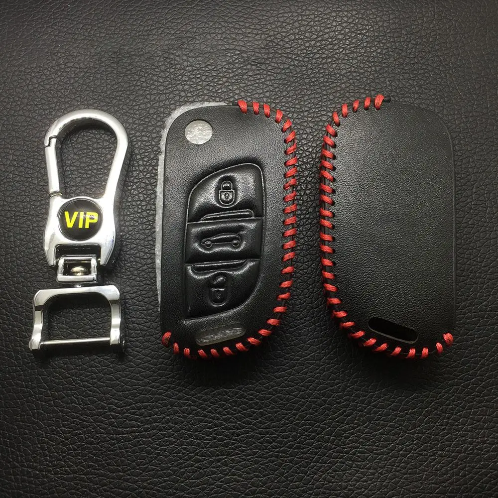 Leather Case For Ds Remote Controls Folding Car Key - 5 Sets 1