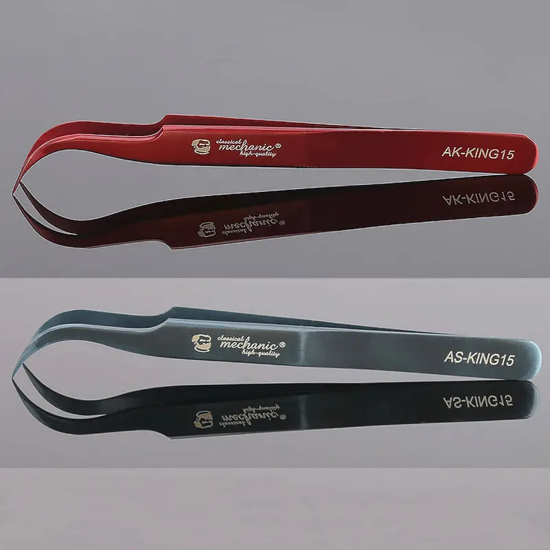 1Pcs Mechanic King15 Tweezers Electronics Ic Chip Removal Tool Soldering Pliers For Motherboard Repair Forceps 4